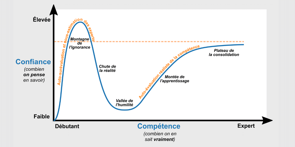 La courbe compétence x confiance