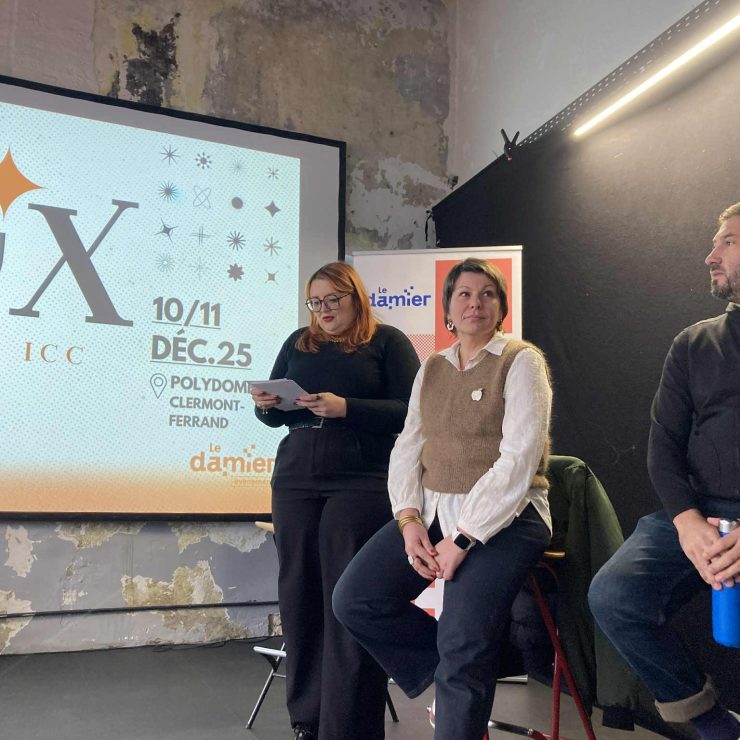 Lolita Barse, Nathalie Miel et Rémi Bonin, du Damier