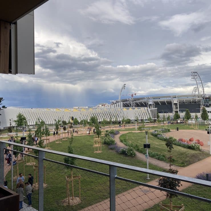 La vue sur le stade
