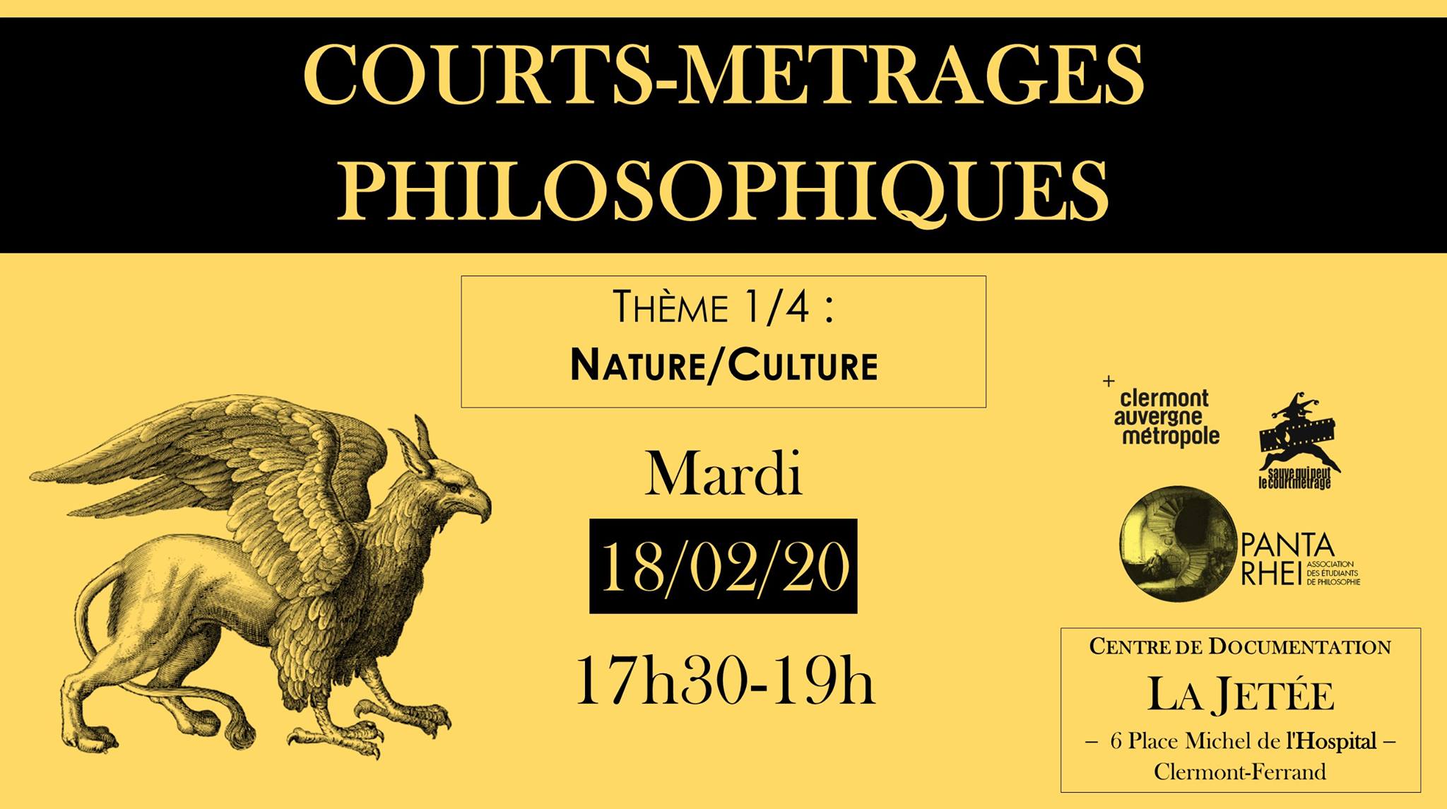 Courts-Metrages Philosophiques 1/4 - Nature / Culture @ Centre de documentation (La Jetée) | Clermont-Ferrand | Auvergne-Rhône-Alpes | France