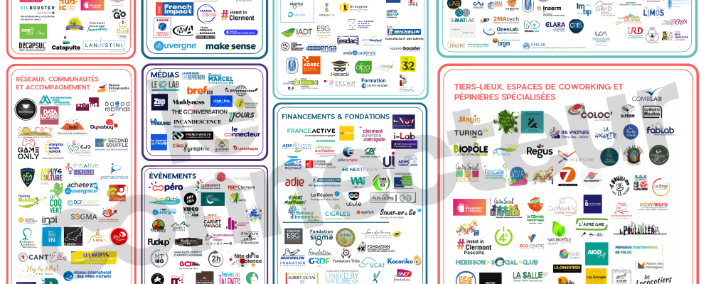[MàJ 11/23] Cartographie de l’écosystème de l’innovation et de l’entrepreneuriat en Auvergne